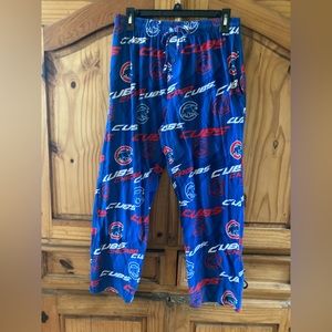 Men Chicago Cubs blue red pajama lounge pants size M